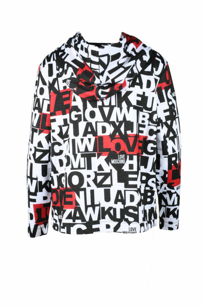Felpa con cappuccio Love Moschino  Bianco