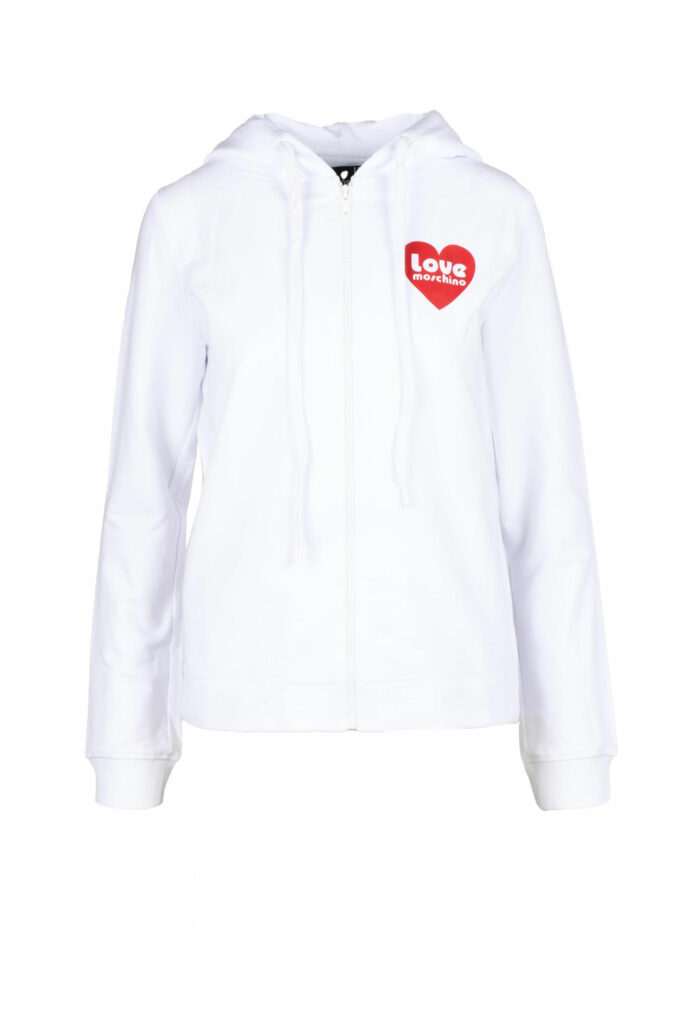 Felpa con cappuccio Love Moschino  Bianco
