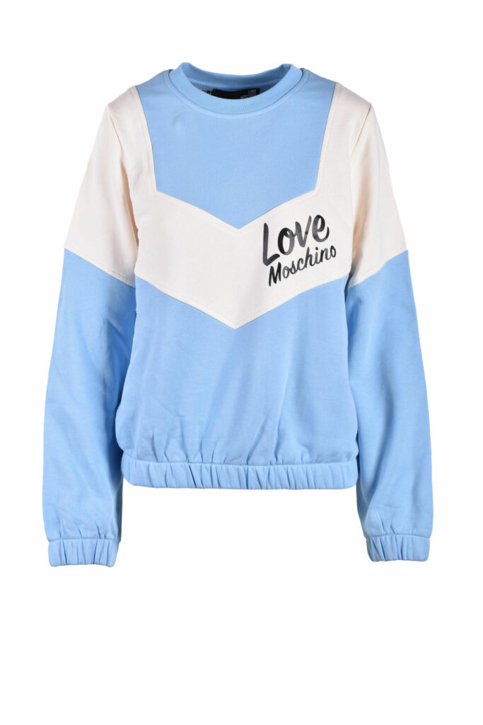Felpa con cappuccio Love Moschino  Celeste
