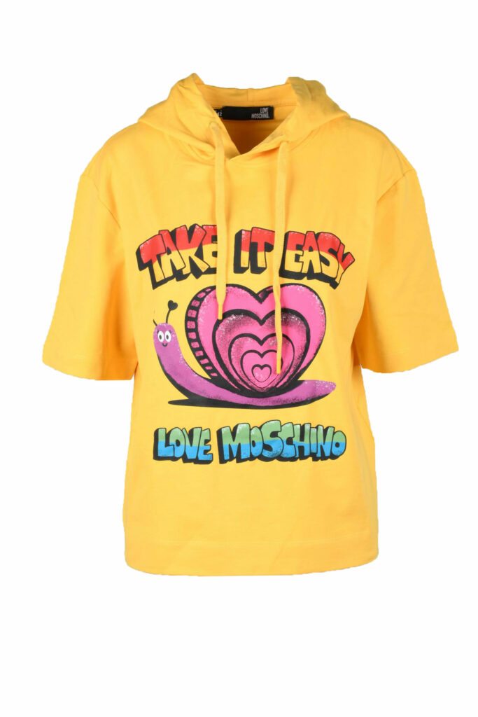Felpa con cappuccio Love Moschino  Giallo