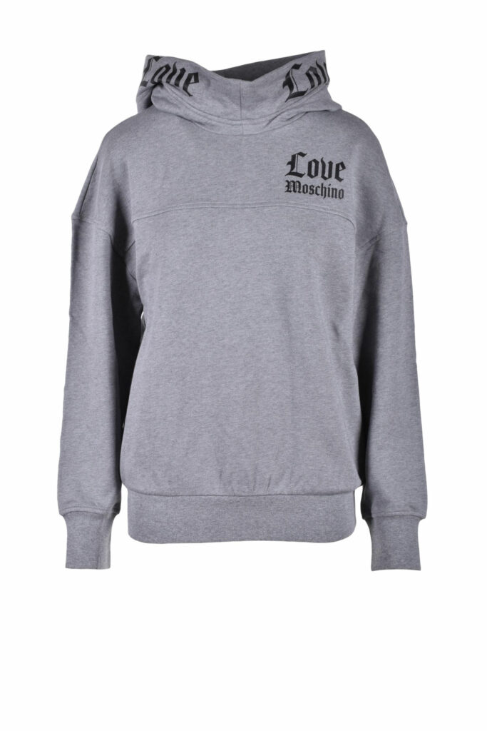 Felpa con cappuccio Love Moschino  Grigio