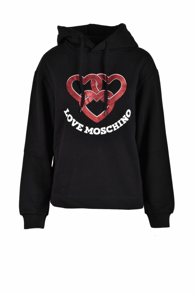 Felpa con cappuccio Love Moschino  Nero