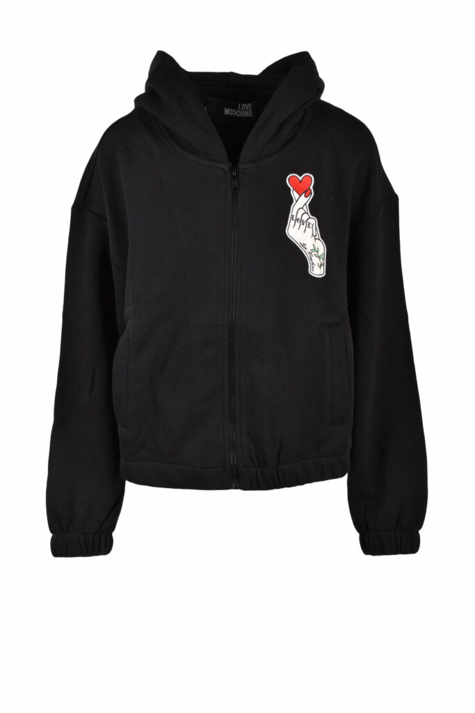 Felpa con cappuccio Love Moschino  Nero