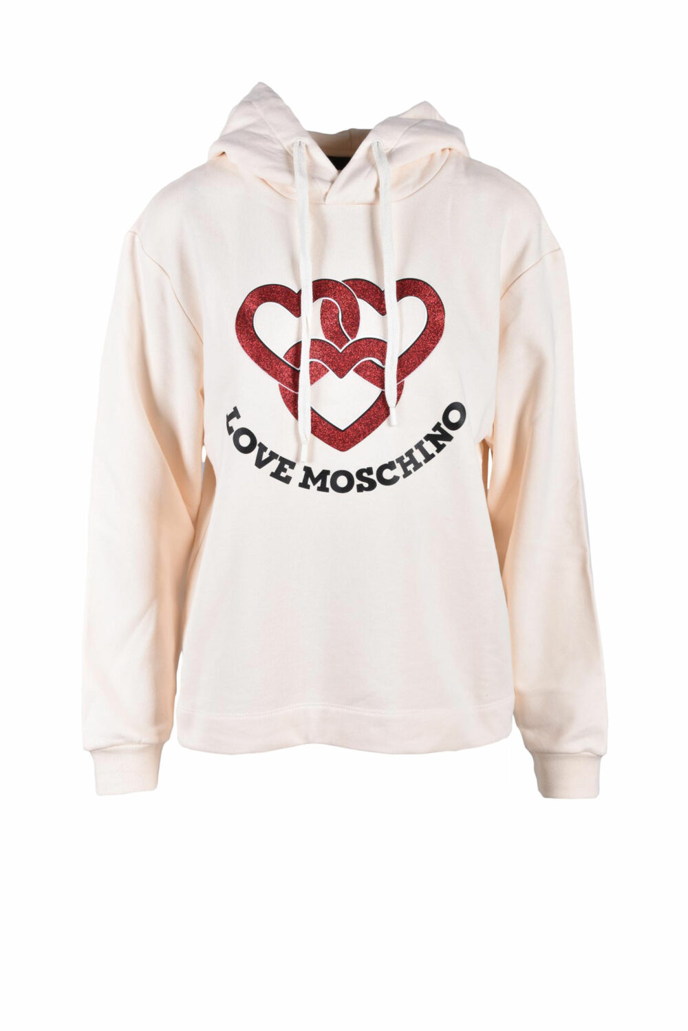 Felpa con cappuccio Love Moschino Panna - Foto 2