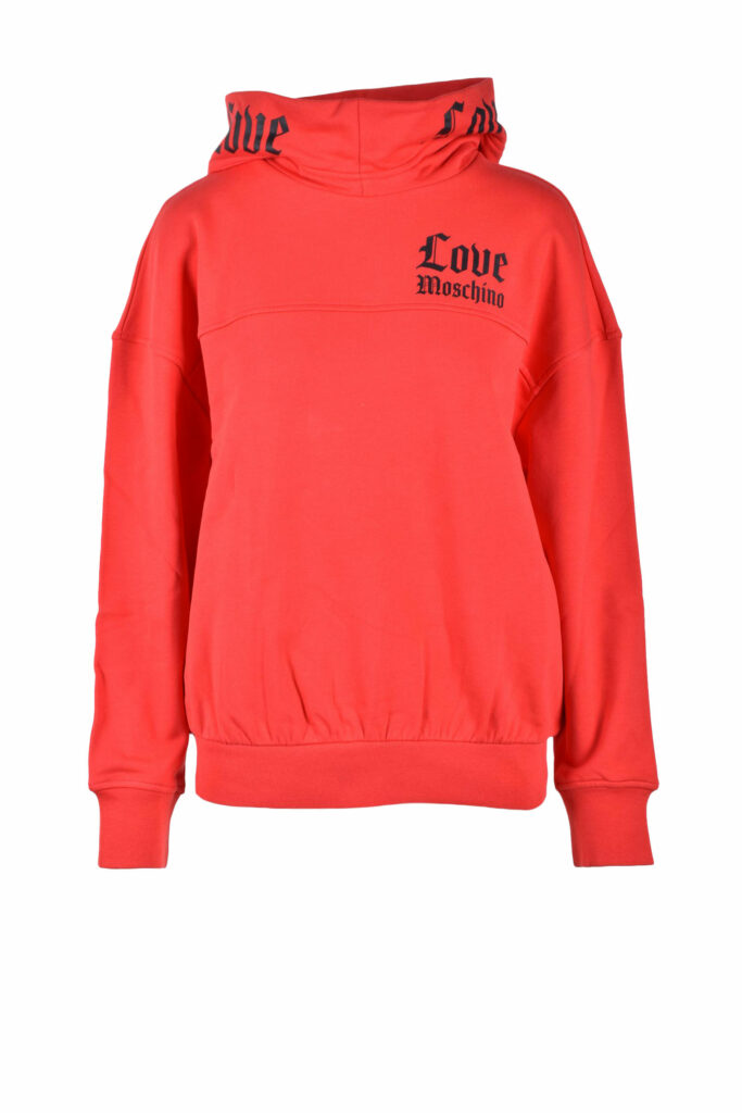 Felpa con cappuccio Love Moschino  Rosso