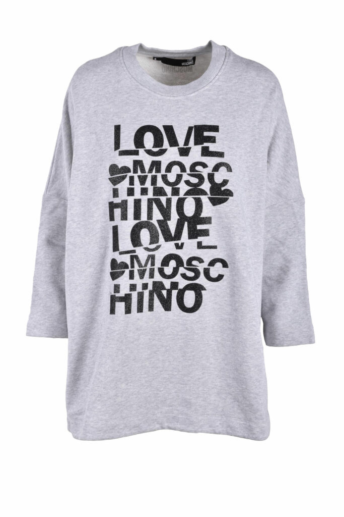 Felpa con cappuccio Love Moschino  Grigio