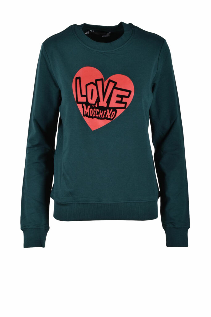 Felpa con cappuccio Love Moschino  Verde