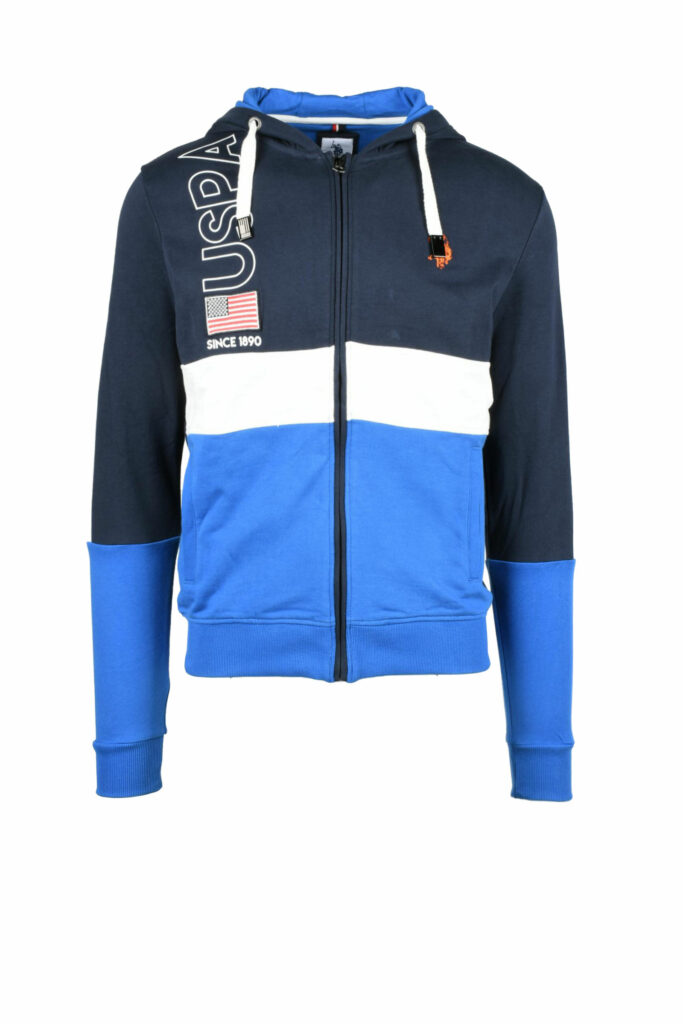 Felpa senza cappuccio USPOLO  Blu – celeste