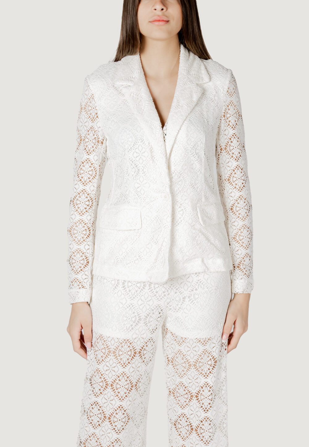 Giacca Jacqueline de Yong jdyeva l/s blazer jrs dia Bianco - Foto 1