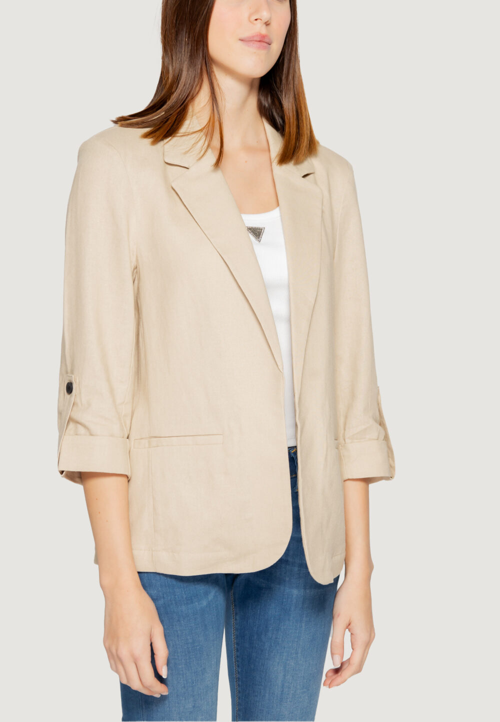 Giacca da completo Only onlcaro 3/4 unlined tlr Beige - Foto 3