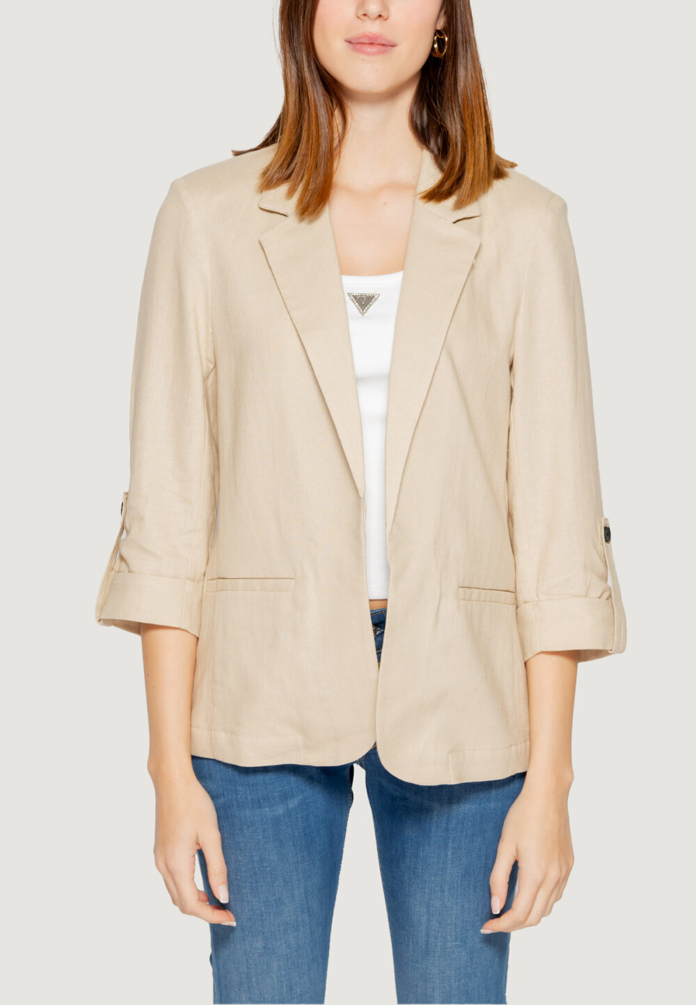 Giacca da completo Only onlcaro 3/4 unlined tlr Beige - Foto 5