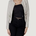 Giacchetto Only onlsaramy faux leather cc otw Panna - Foto 1