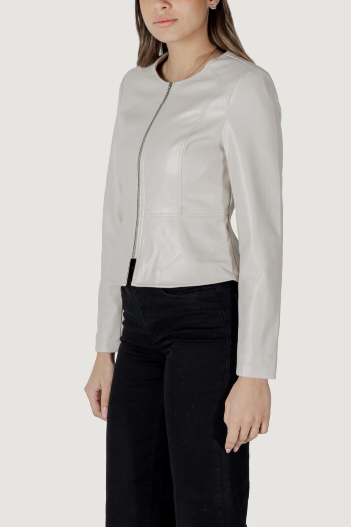 Giacchetto Only onlsaramy faux leather cc otw Panna
