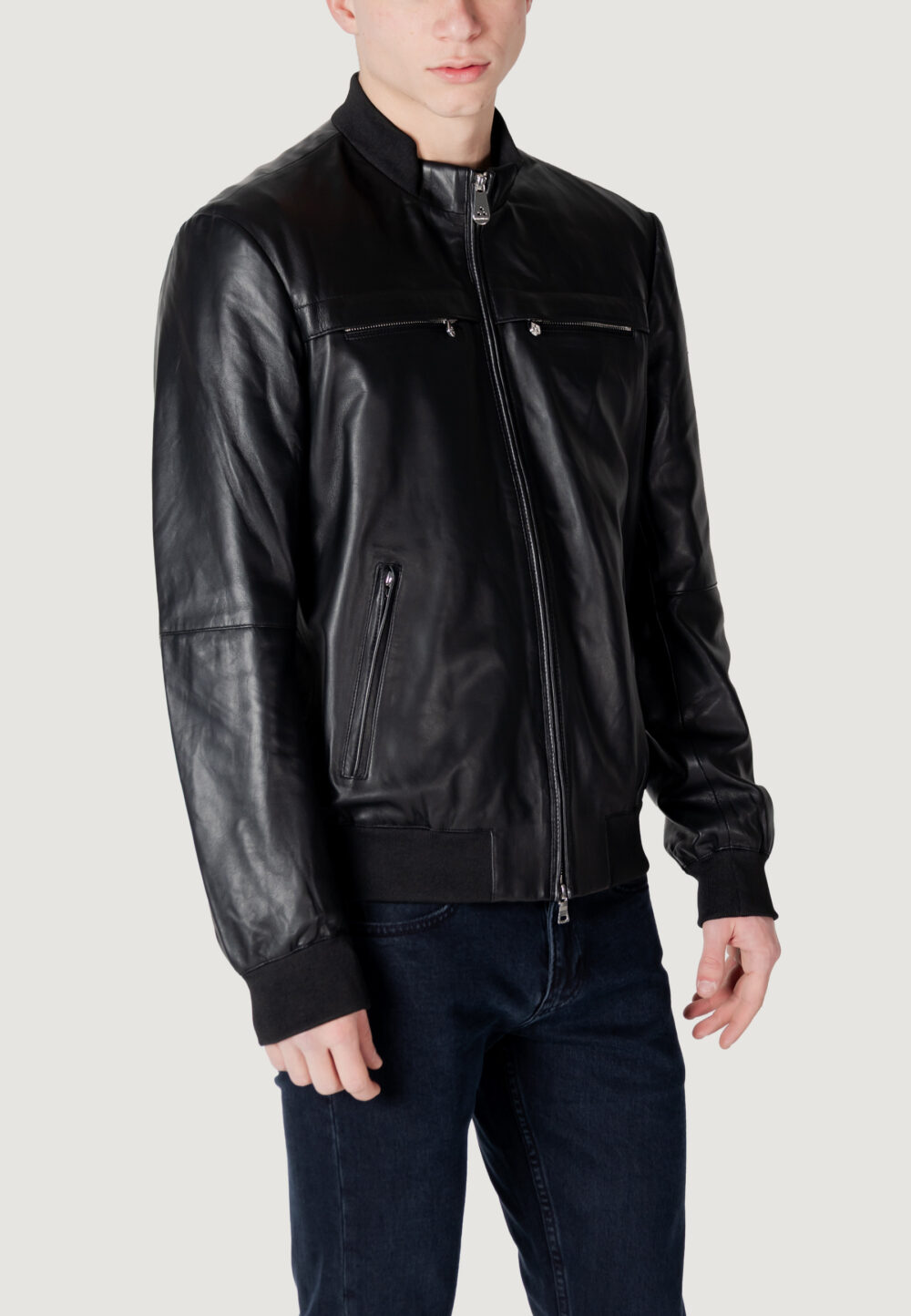 Giacchetto PEUTEREY sands leather pe 07 Nero - Foto 3