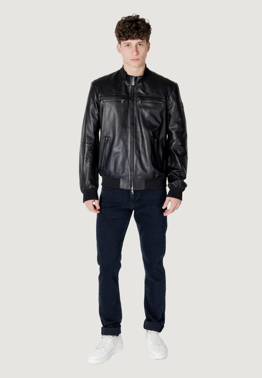 Giacchetto PEUTEREY sands leather pe 07 Nero - Foto 7