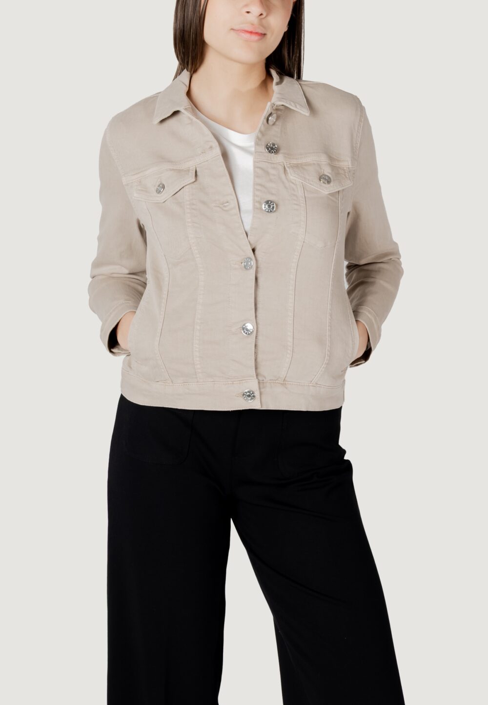Giacchetto Street One qr denim-jacket Beige - Foto 1