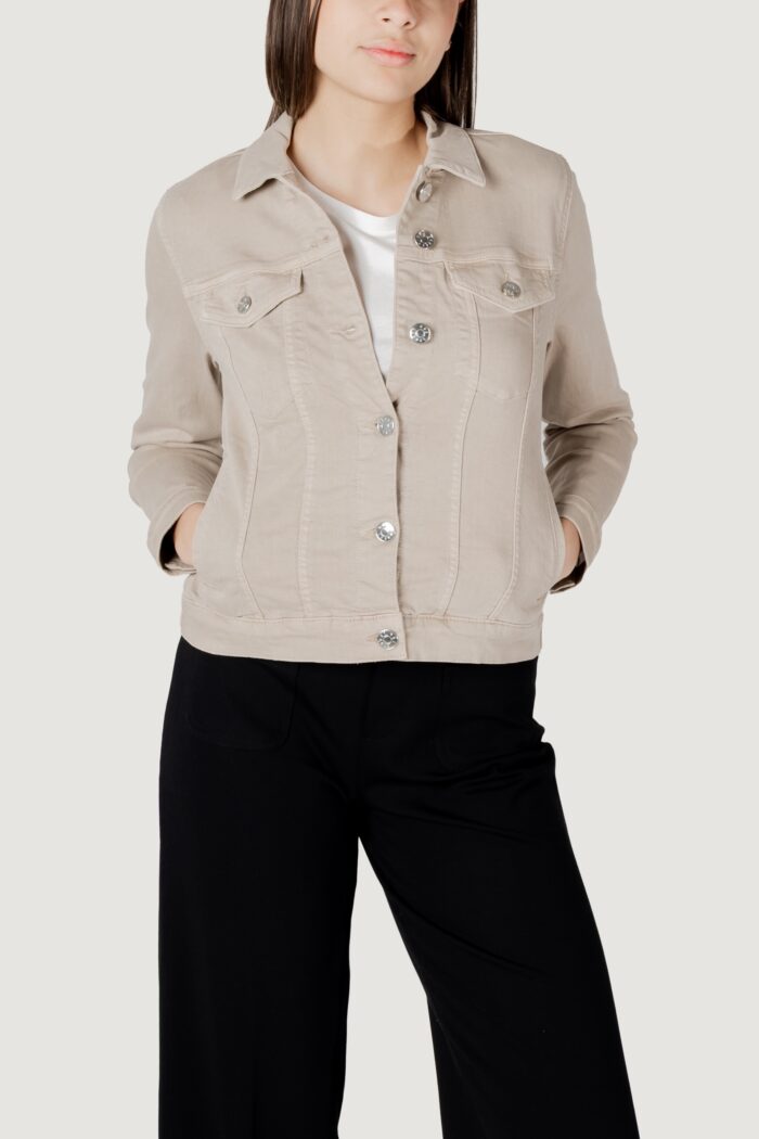 Giacchetto Street One qr denim-jacket Beige