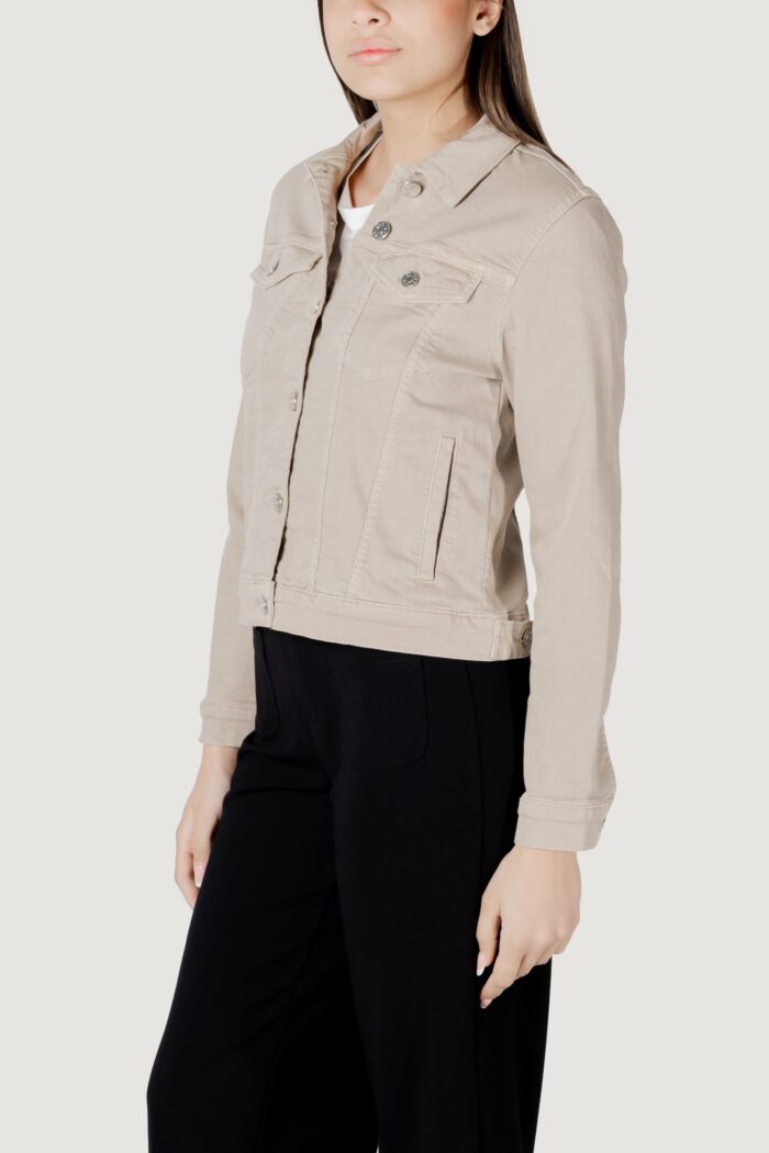 Giacchetto Street One qr denim-jacket Beige