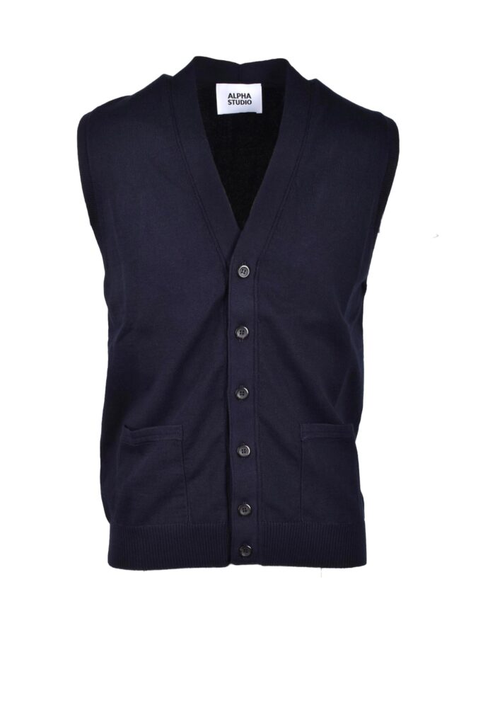 Gilet in maglia ALPHA  Blu