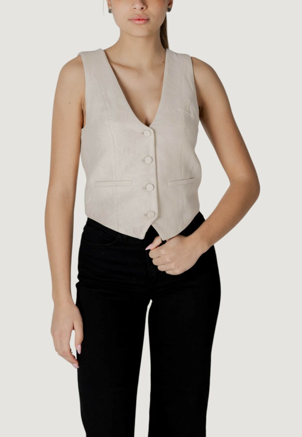 Gilet da completo Desigual chaleco_portland Beige chiaro - Foto 1