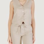 Gilet da completo Only onlcaro s/l linen blend vest cc tlr Beige - Foto 1