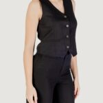 Gilet da completo Only onlcaro s/l linen blend vest cc tlr Nero - Foto 1