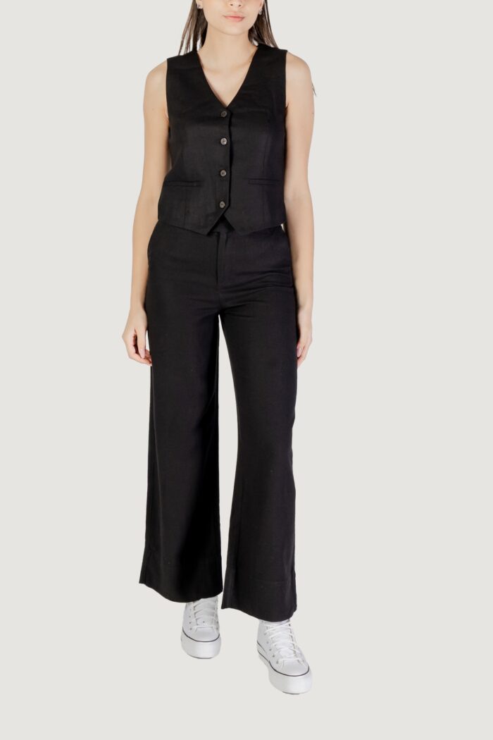 Gilet da completo Only onlcaro s/l linen blend vest cc tlr Nero