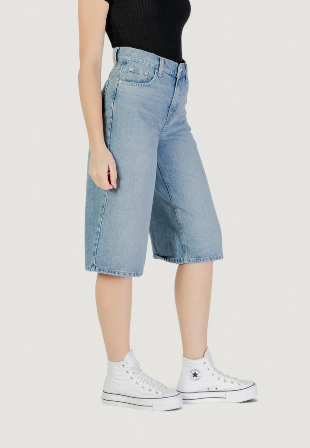 Jeans Only onlhope hw wide long dnm Denim chiaro - Foto 3