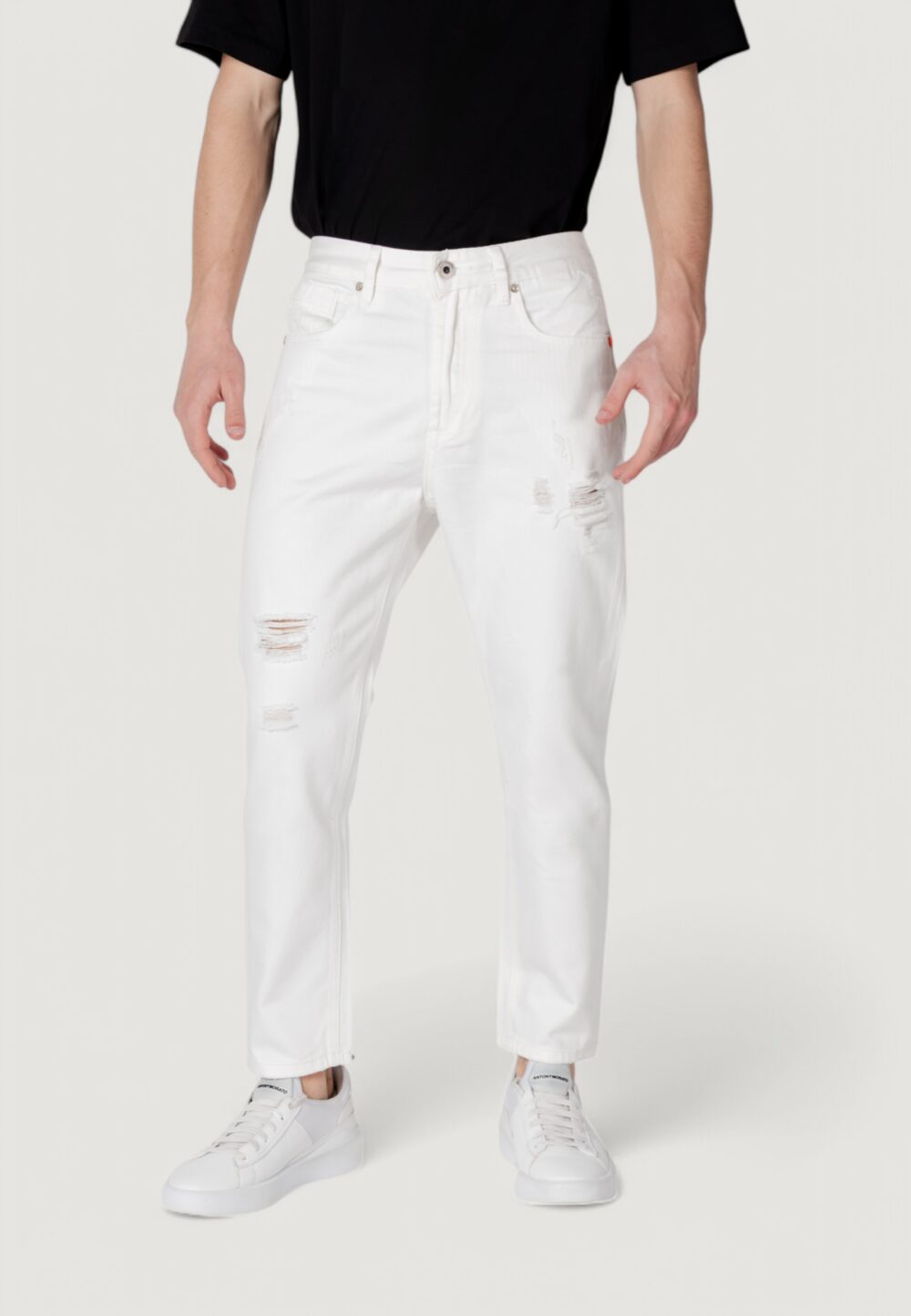 Jeans Tapered Gianni Lupo Bianco - Foto 5