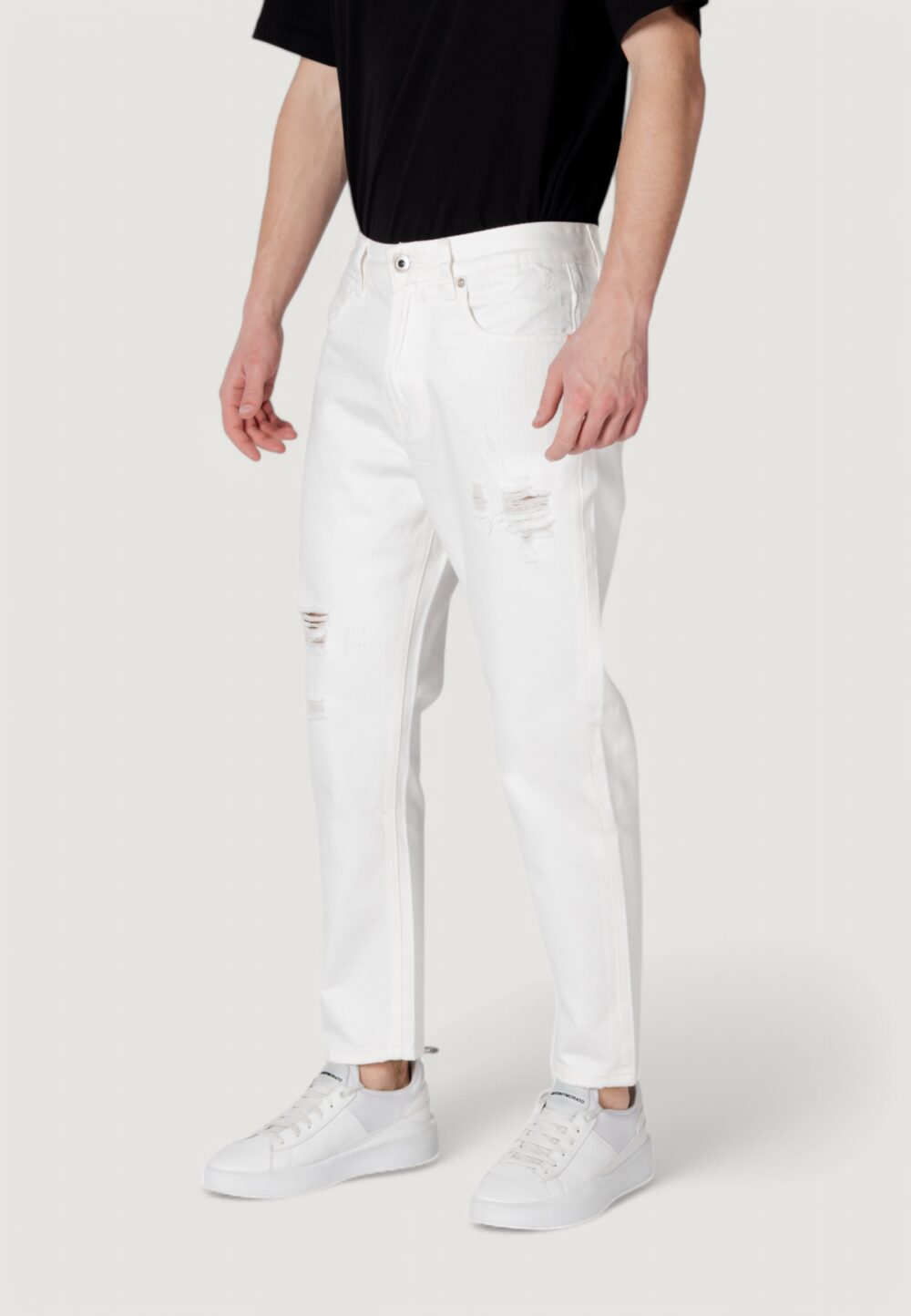 Jeans Tapered Gianni Lupo Bianco - Foto 2