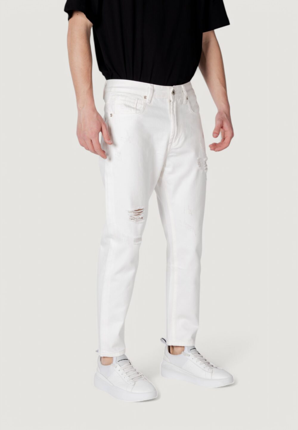 Jeans Tapered Gianni Lupo Bianco - Foto 3
