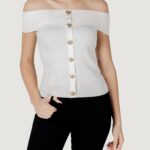 Maglia in filo manica corta Morgan De Toi Bianco - Foto 1