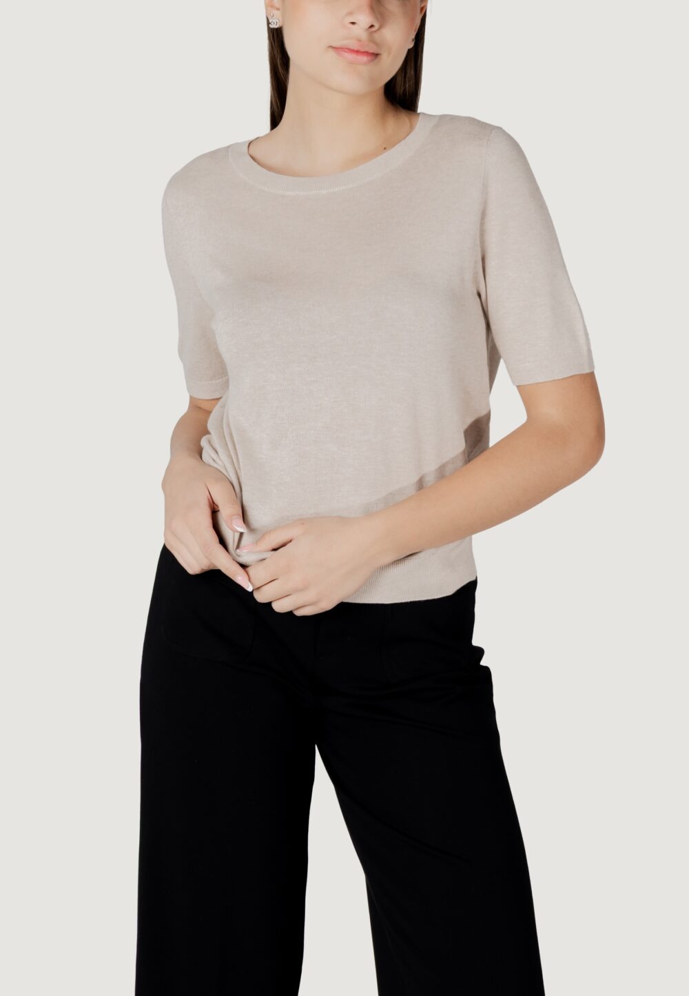 Maglia Street One ltd_qr_sweater half-sleeve Beige - Foto 1
