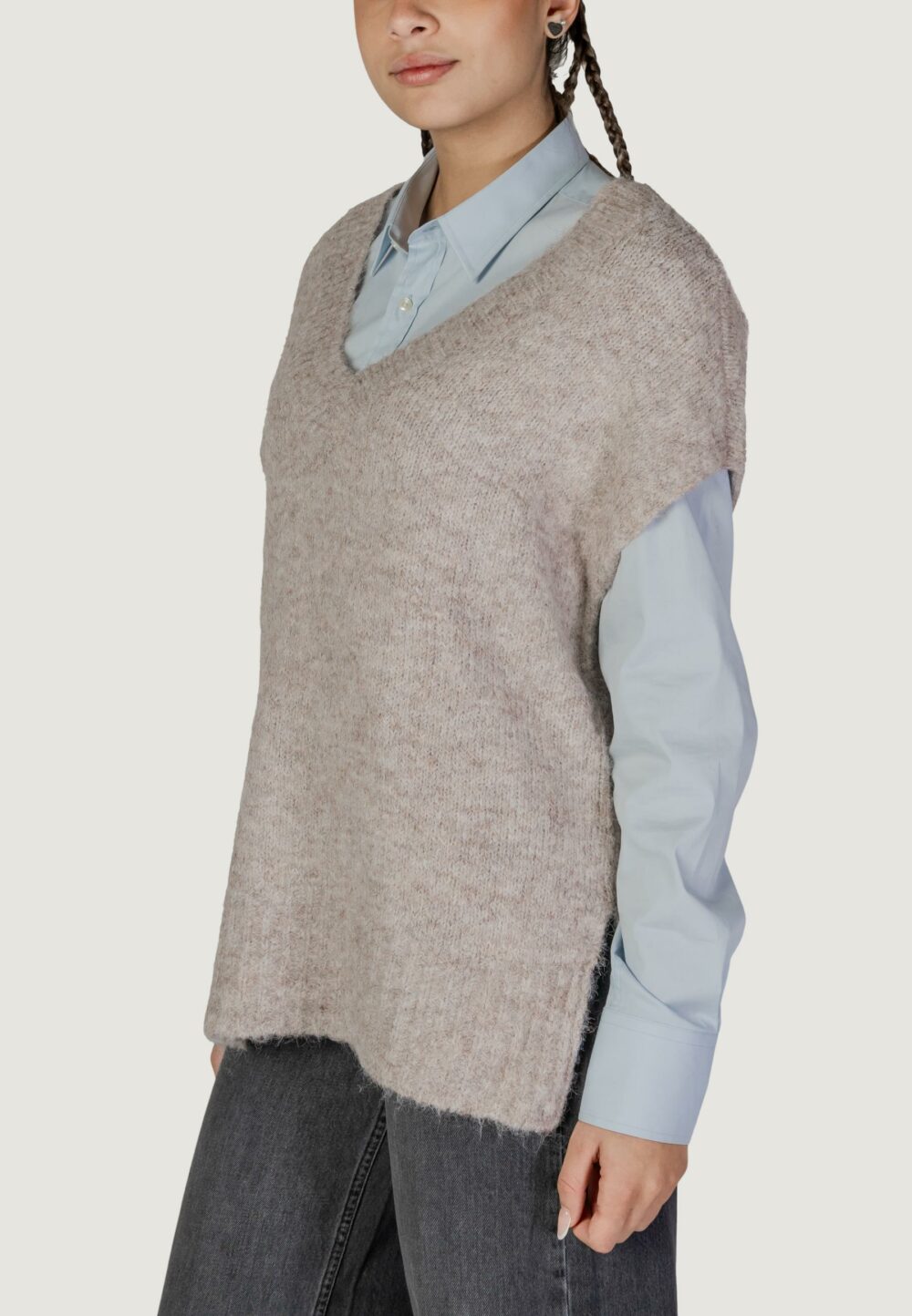 Maglione Vero Moda vmawsome sl Beige scuro - Foto 2