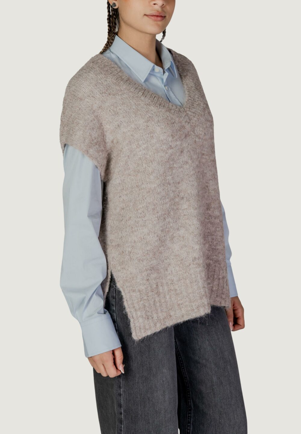 Maglione Vero Moda vmawsome sl Beige scuro - Foto 3