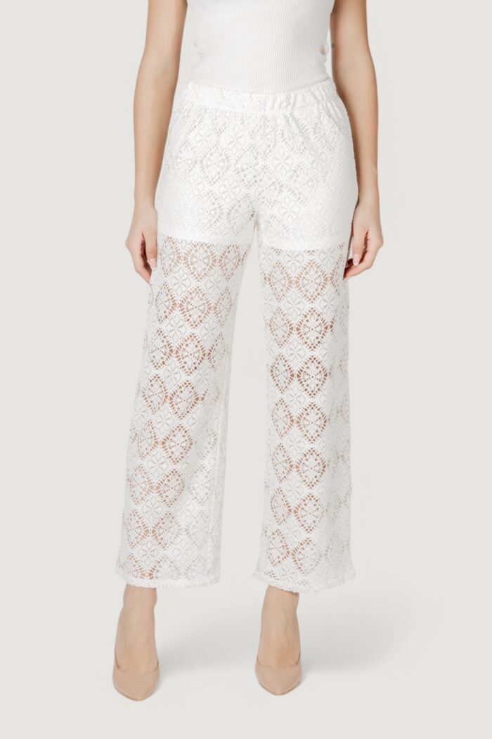 Pantaloni a palazzo Jacqueline de Yong jdyevas jrs atk Bianco