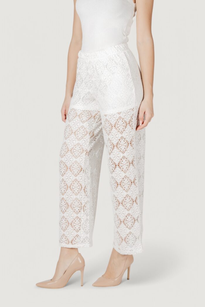 Pantaloni a palazzo Jacqueline de Yong jdyevas jrs atk Bianco