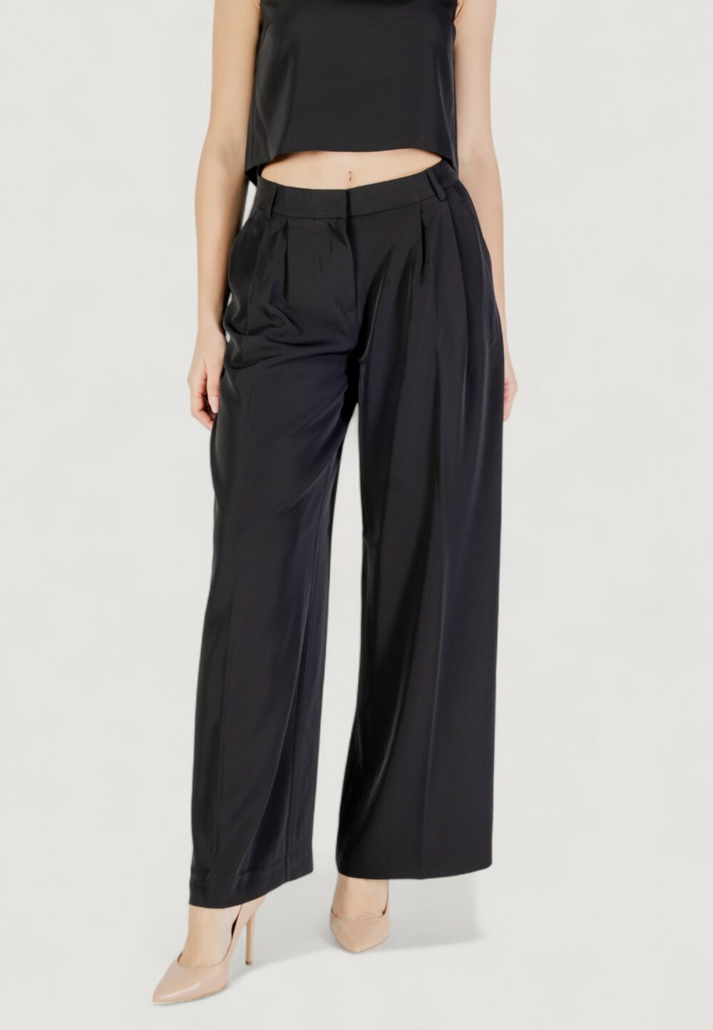 Pantaloni a palazzo Only onlmarie life mw wide pant tlr Nero - Foto 1