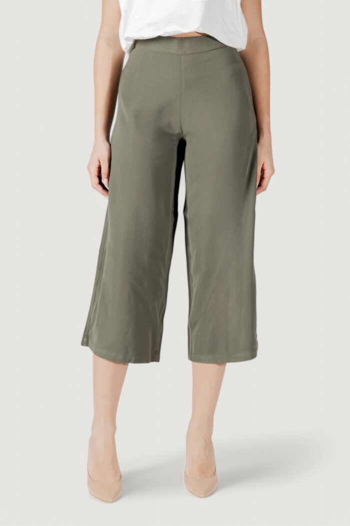 Pantaloni a palazzo Only onlaris life long culotte pant cc wvn Verde Oliva