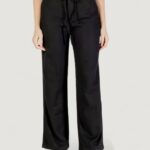 Pantaloni a sigaretta Only onlcaro mw linen bl str belt pant cc tlr Nero - Foto 1