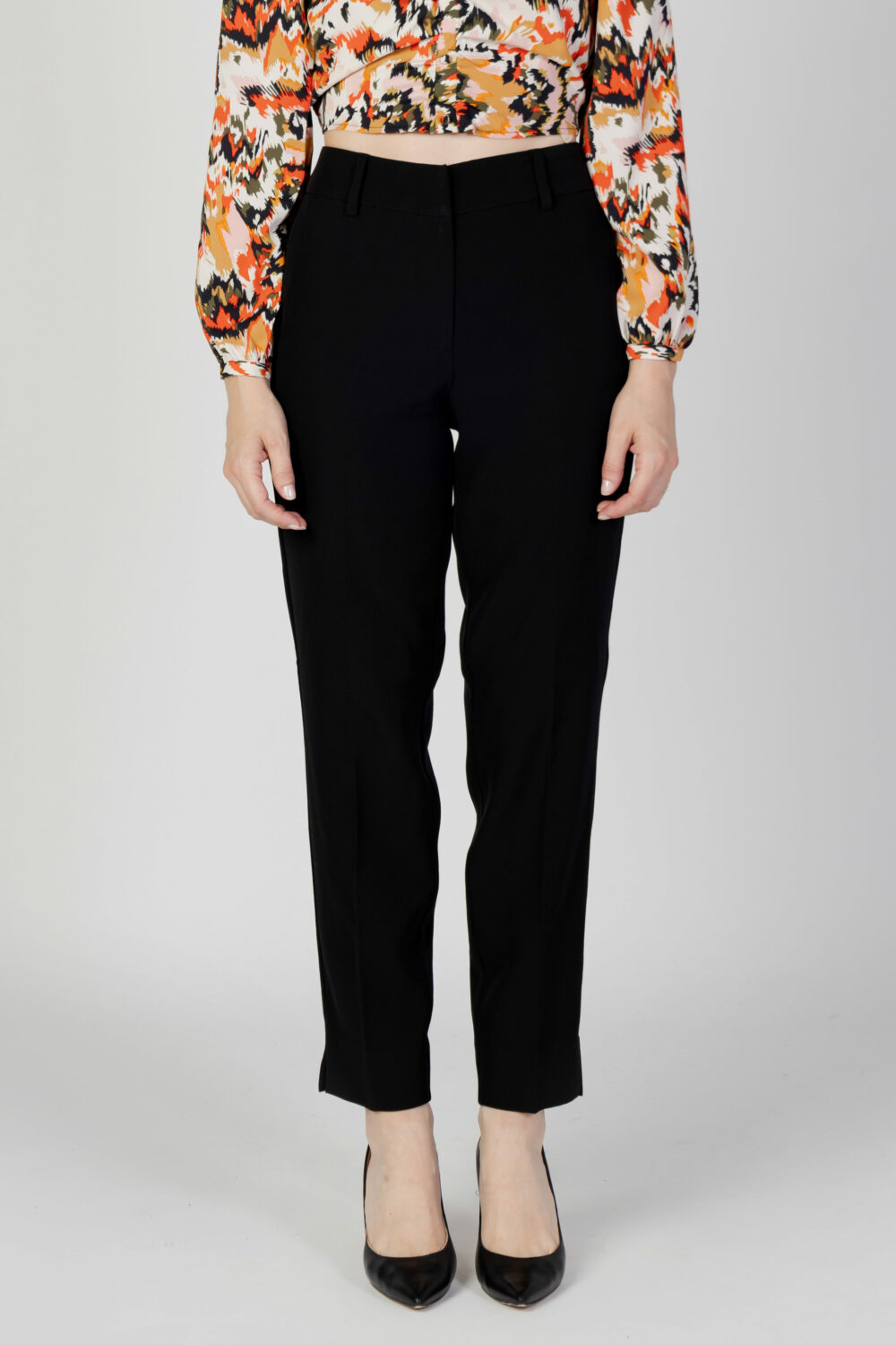 Pantaloni a sigaretta Only onlveronica-elly life hw pant tlr noos Nero - Foto 5