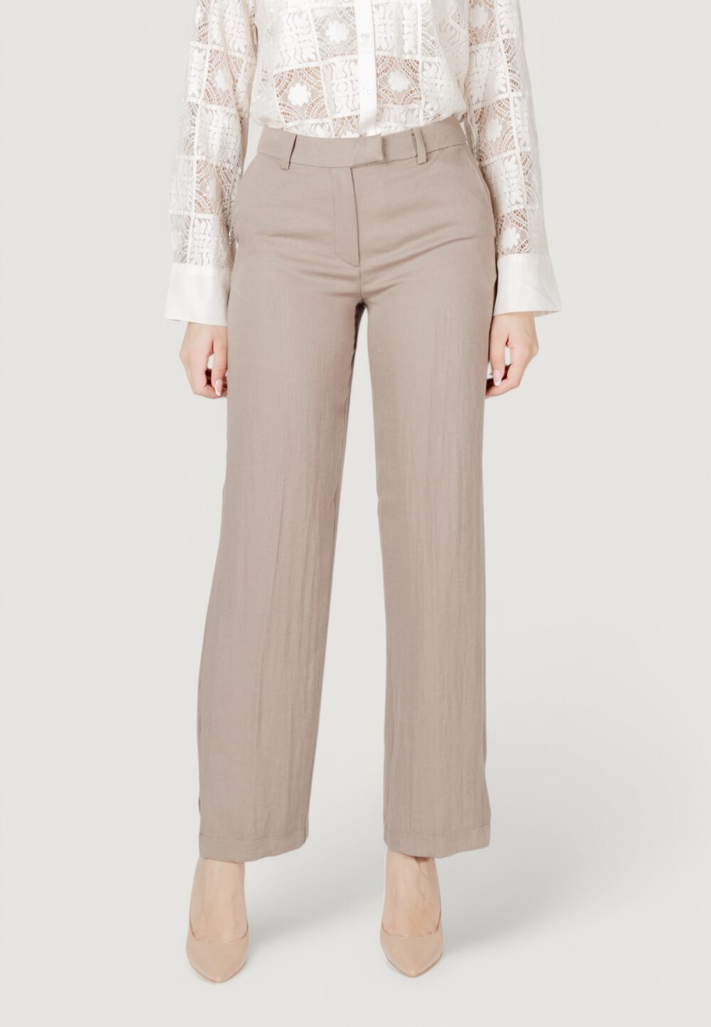 Pantaloni da completo Vila Clothes viflea rw tailored Marrone - Foto 1