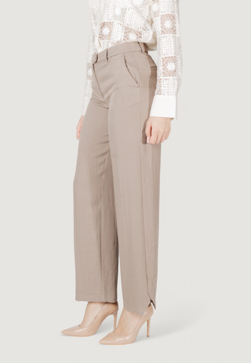 Pantaloni da completo Vila Clothes viflea rw tailored Marrone - Foto 2