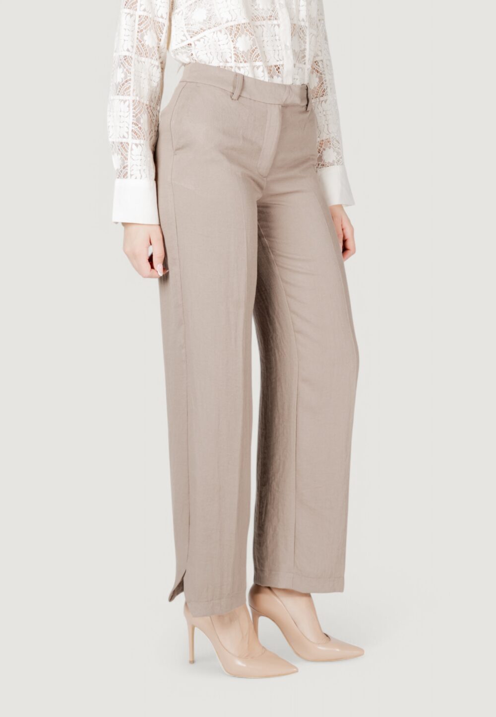 Pantaloni da completo Vila Clothes viflea rw tailored Marrone - Foto 3