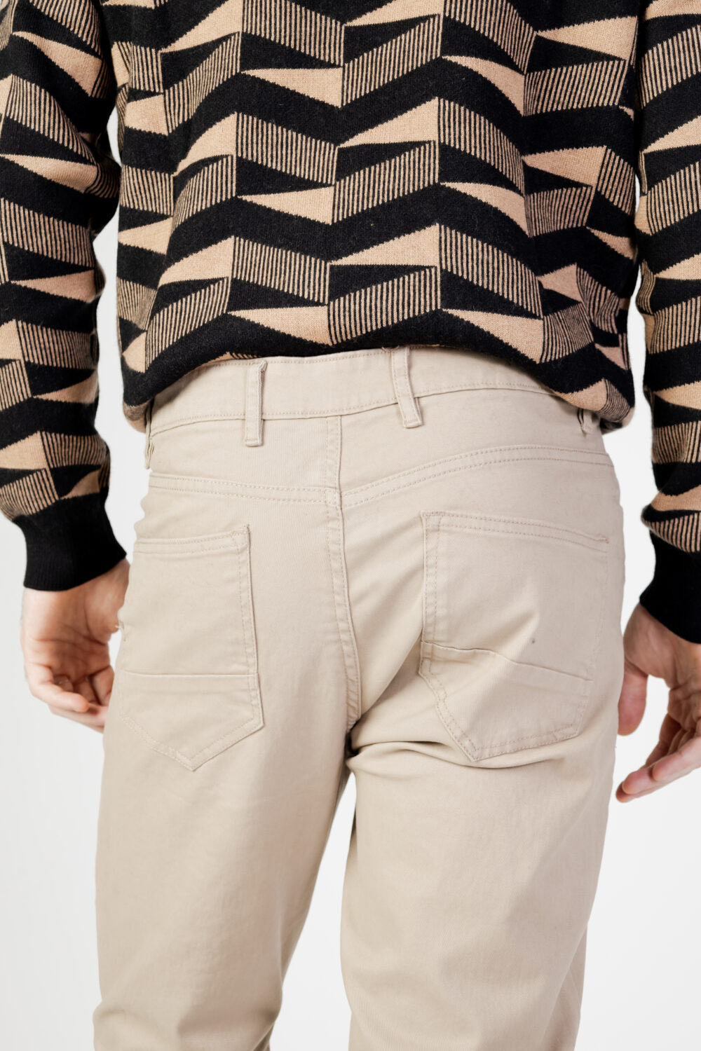 Pantaloni Borghese 3wpaz3 tw31 Beige chiaro - Foto 5