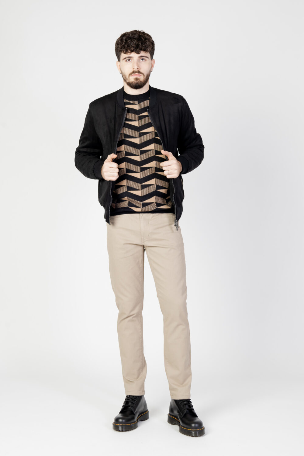 Pantaloni Borghese 3wpaz3 tw31 Beige chiaro - Foto 3