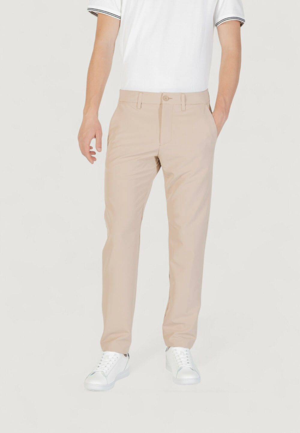 Pantaloni slim Boss t_commuter-slim 10268853 01 Beige - Foto 1