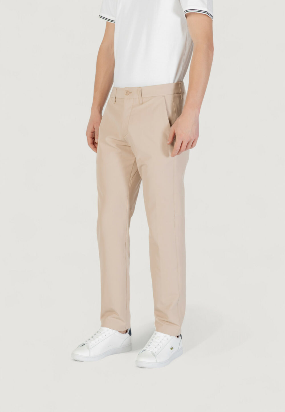 Pantaloni slim Boss t_commuter-slim 10268853 01 Beige - Foto 2