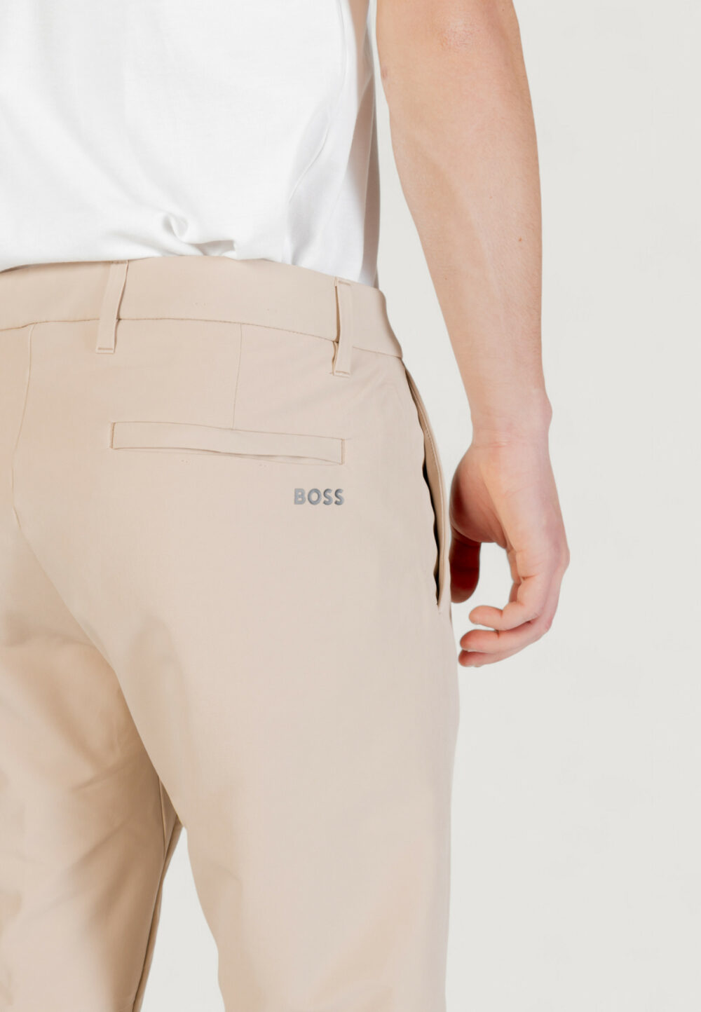 Pantaloni slim Boss t_commuter-slim 10268853 01 Beige - Foto 5