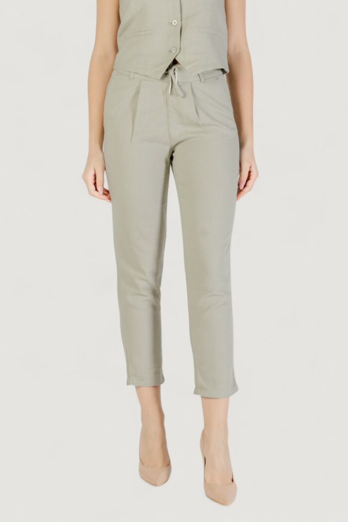 Pantaloni regular Only onlcaro-poptrash easy linen bl pnt noos VERDE SALVIA